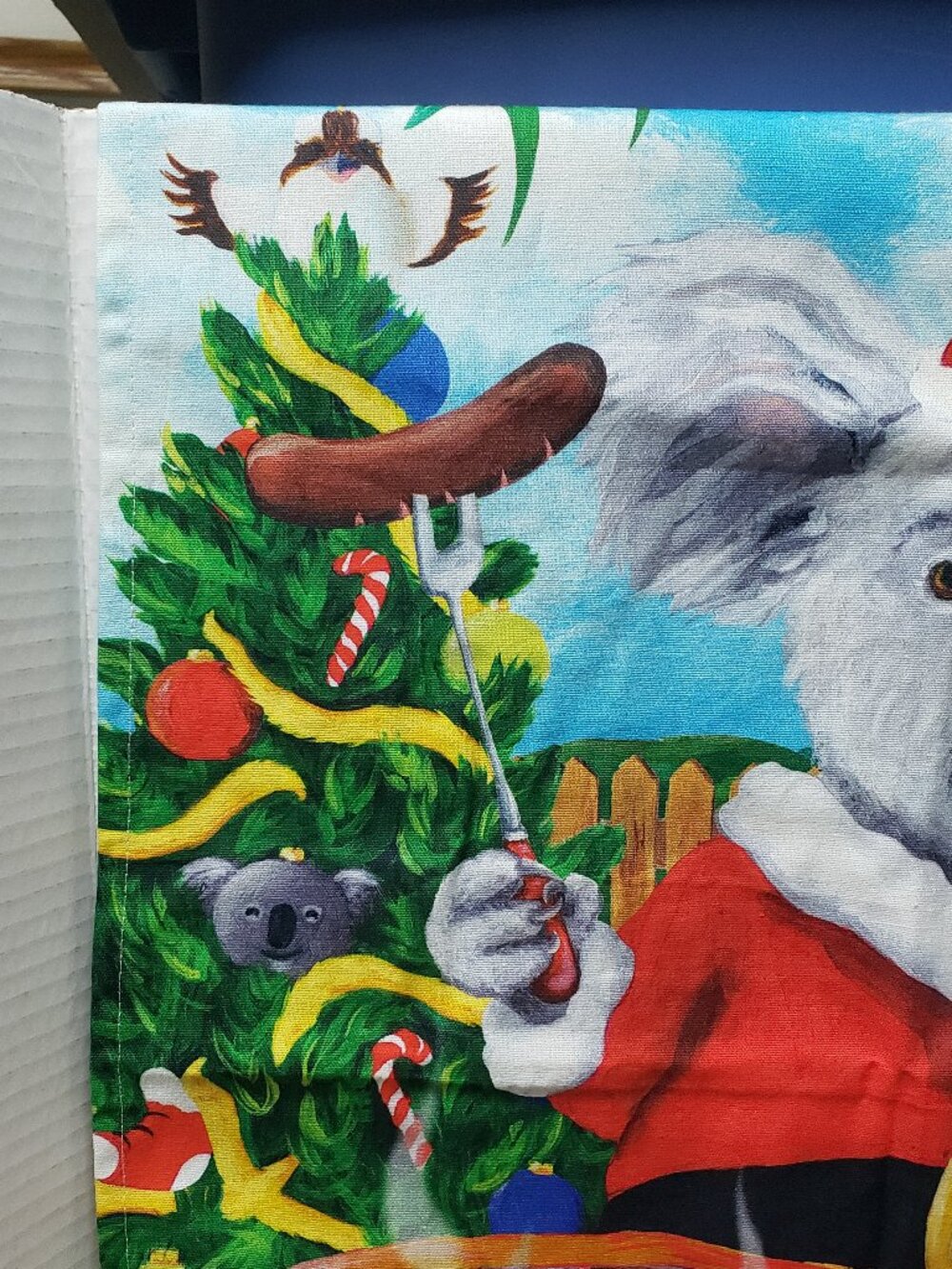 Christmas Santa Koala Tea Towel - Picture 3 of 6